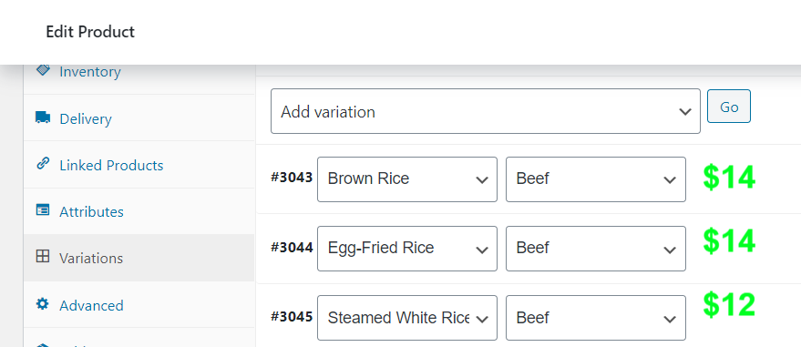 Beef options
